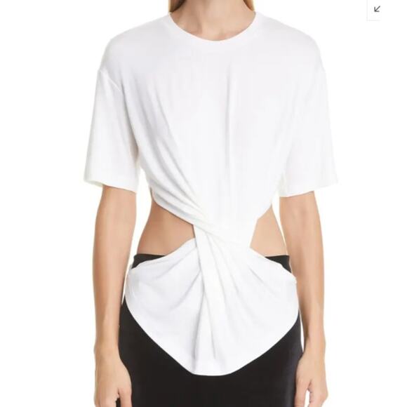 KATHRYN BOWEN Twisted Cutout T-shirt Size XL - Picture 1 of 12